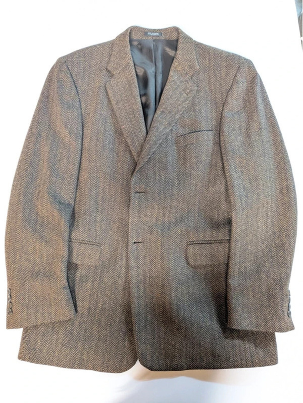 Stafford mens sports coat size 44L Brown Wool blazer